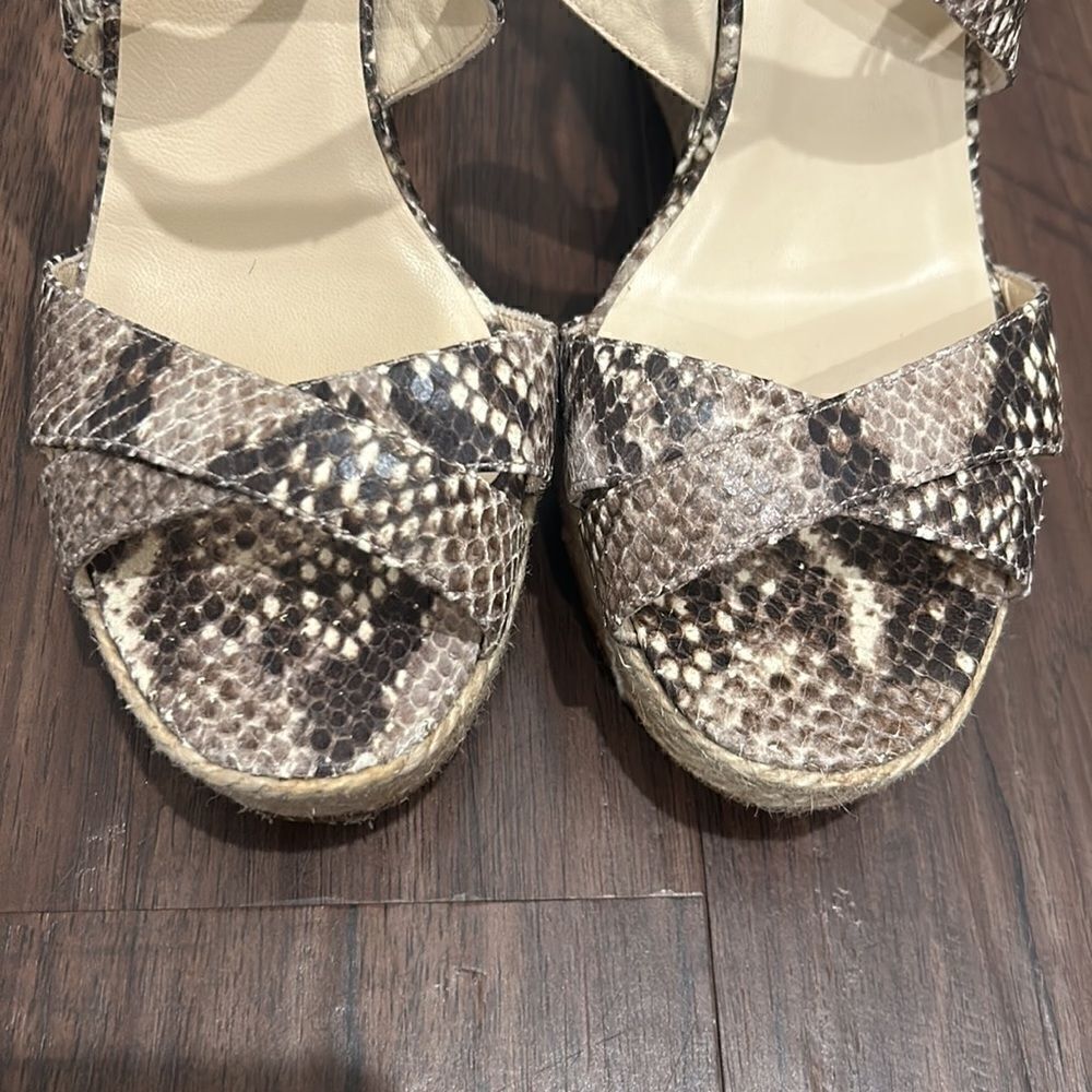 L.K. Bennett snake skin print platform heels, Size 8.5 - Picture 2 of 8